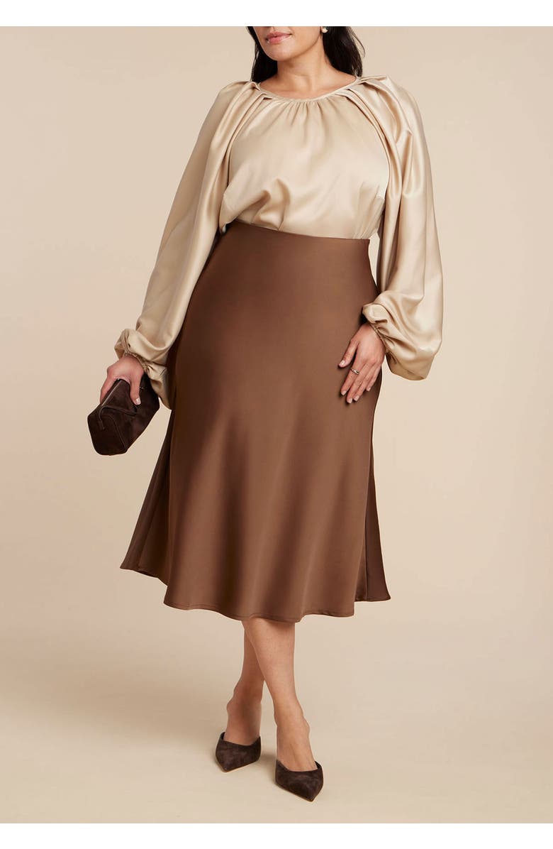 ELOQUII Poet Sleeve Blouse, Alternate, color, Dew