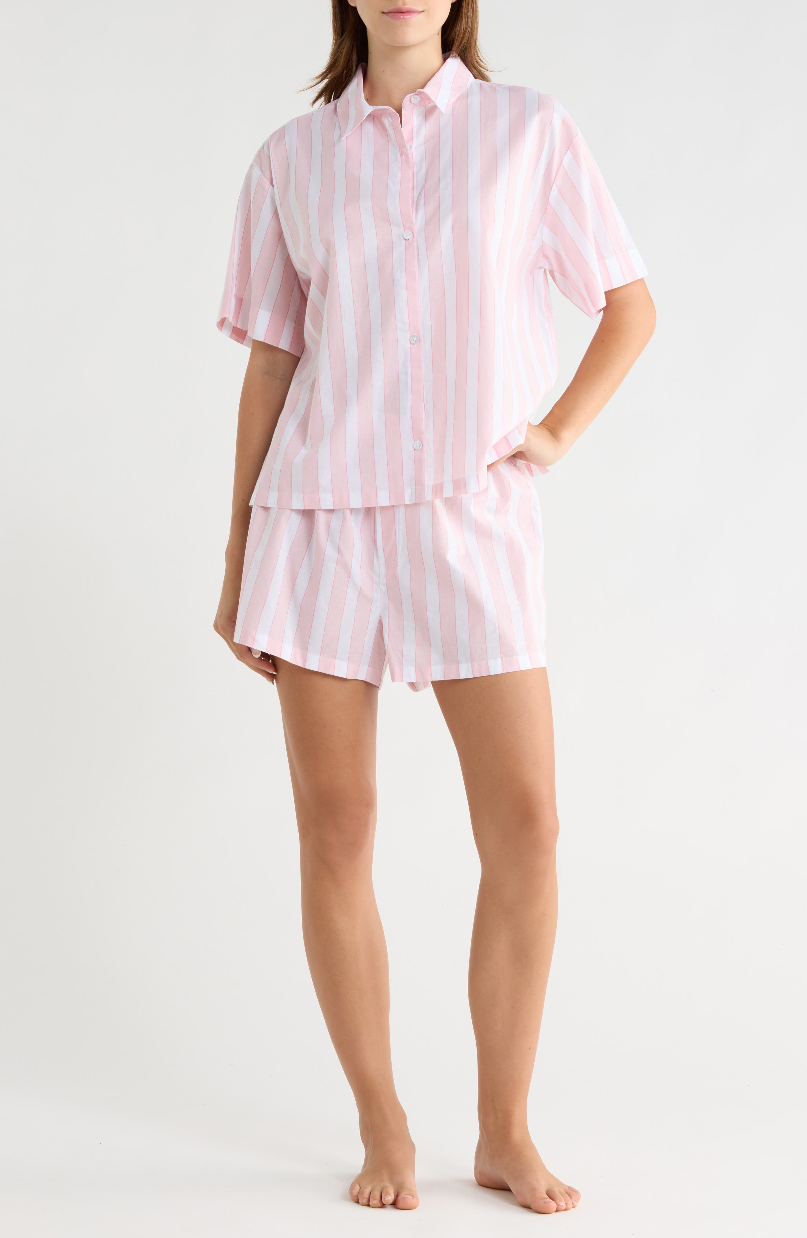Abound Yarn Dye Stripe Shortie Pajamas