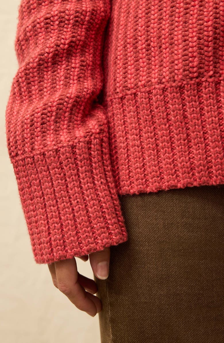 Faherty Heirloom Organic Cotton Blend Crewneck Sweater, Alternate, color, Dubarry Stripe