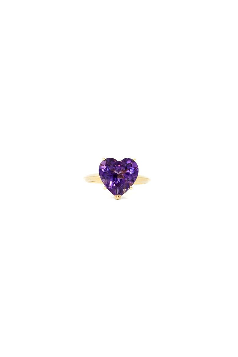 Heart Ring in Amethyst, Main, color, Amethyst