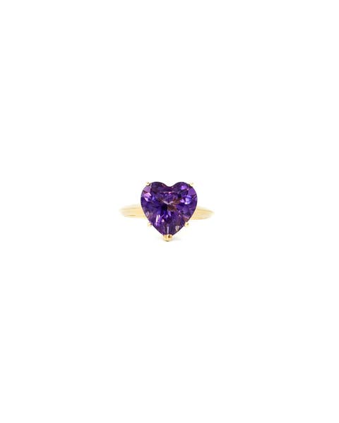 Heart Ring in Amethyst