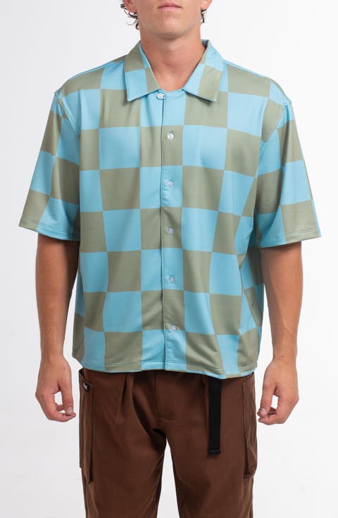 Aqua Terra Tech Performance Check Button Up Shirt