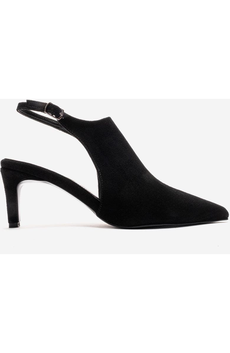 Prologue Shoes Vosalie Slingback Stiletto Pump, Alternate, color, Black Suede