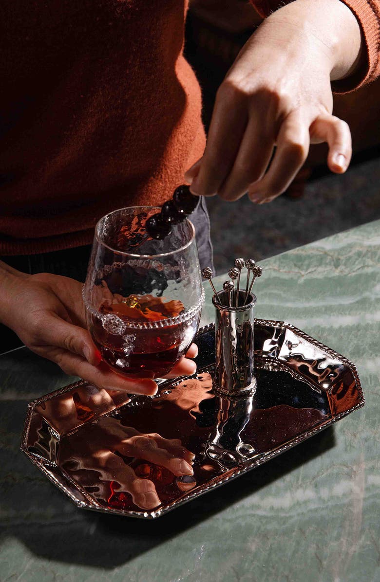 Juliska Graham Stainless Steel Octagonal Tray, Alternate, color, Silver