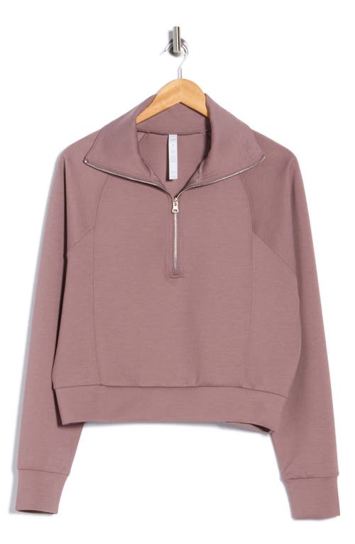 X By Gottex Scuba Knit Half Zip Sweatshirt In Pink