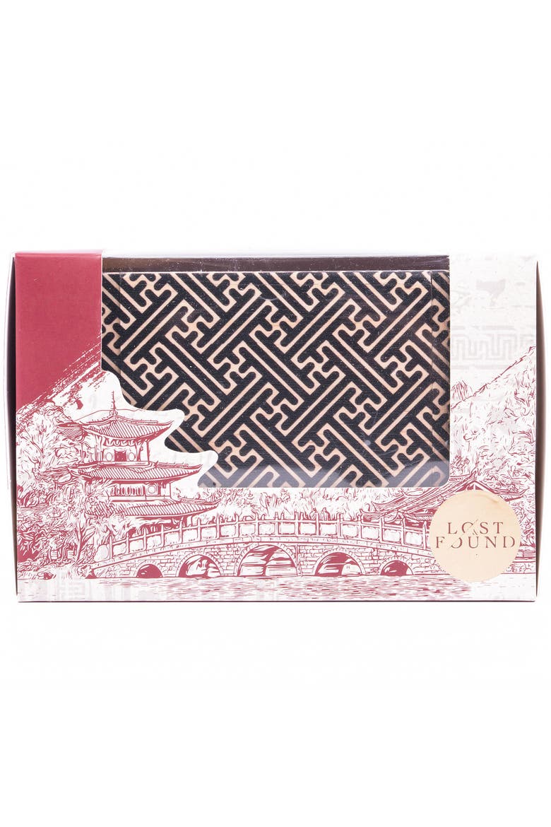 Japanese Puzzle Box 3D Wooden Brainteaser, Main, color, Multicolored