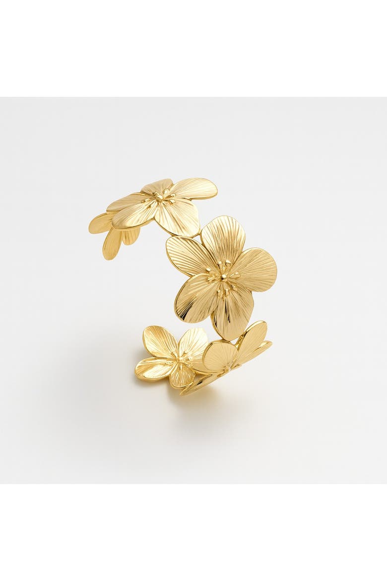 The Beaumont Bloom Cuff, Alternate, color, Gold