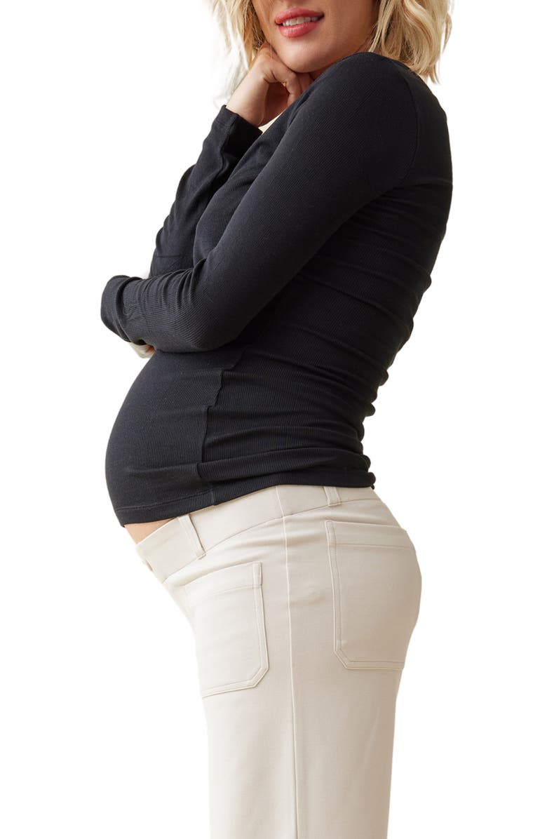 Ingrid & Isabel<sup>®</sup> Ribbed Maternity/Nursing Henley Tee, Alternate, color,