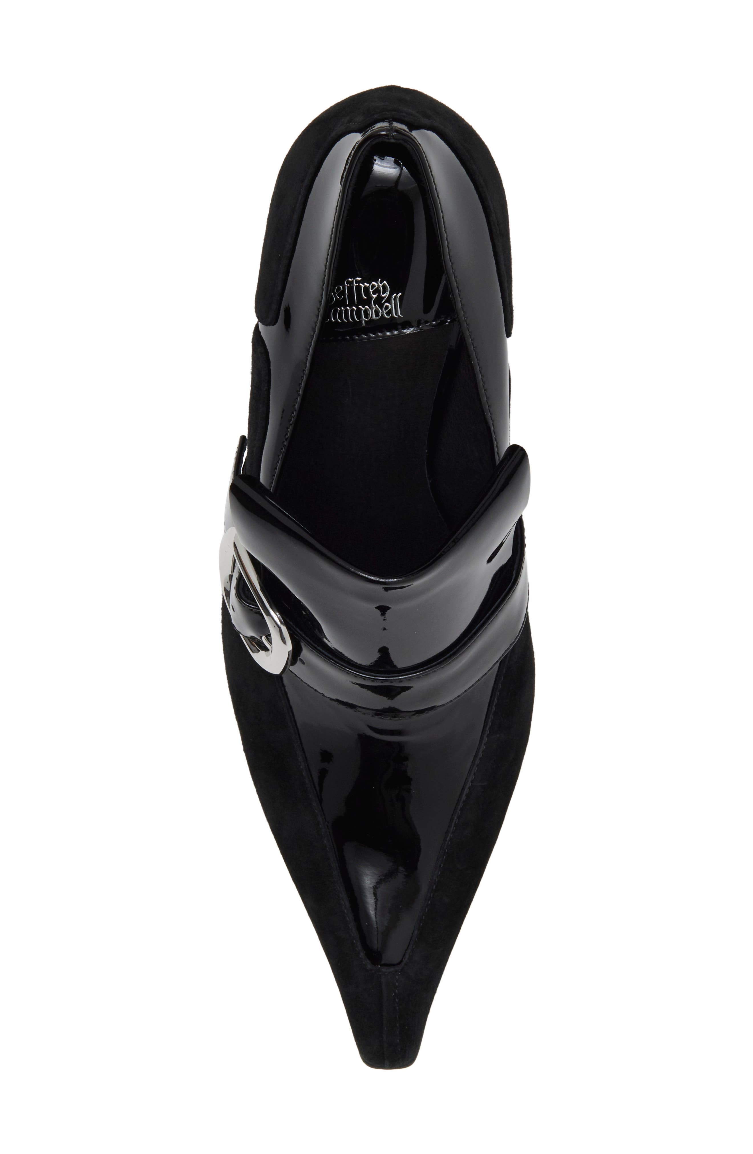 Dreyfus Pointed Toe Buckle Pump, Alternate, color, BLACK PATENT