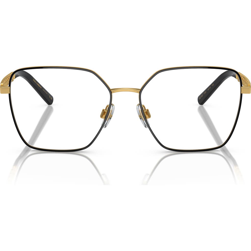 Dolce & Gabbana Dolce&gabbana 56mm Square Optical Glasses In Black