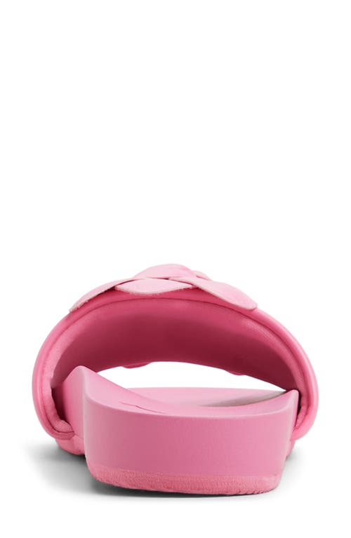 Roxy Flower Girl Slide Sandal In Medium Pink