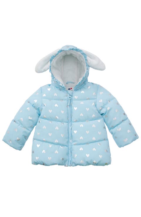 Soft Fleece Lined Bunny Puffer Jacket (Baby)