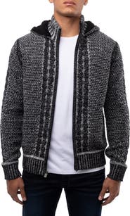 XRAY Hooded Full-Zip Mock Neck Sweater Jacket