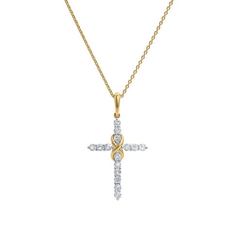 Trinita 14K Gold Diamond Cross Pendant - 0.18 ct