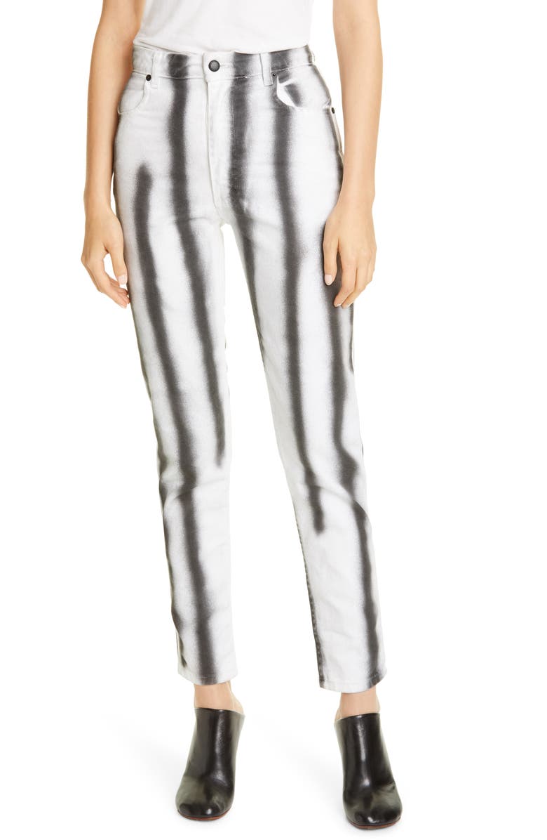 Eckhaus Latta EL Hand Sprayed High Waist Jeans, Main, color,