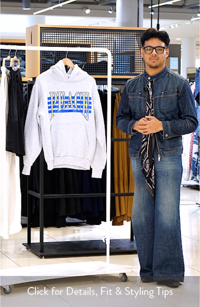 Seventies Logo Cotton Graphic Hoodie, sales video thumbnail