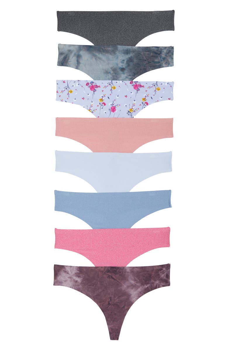 Honeydew Intimates Skinz 8-Pack Thongs, Main, color,