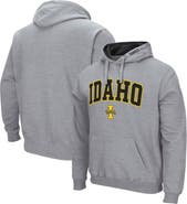 COLOSSEUM Men's Colosseum Heathered Gray Idaho Vandals Arch and Logo Pullover Hoodie