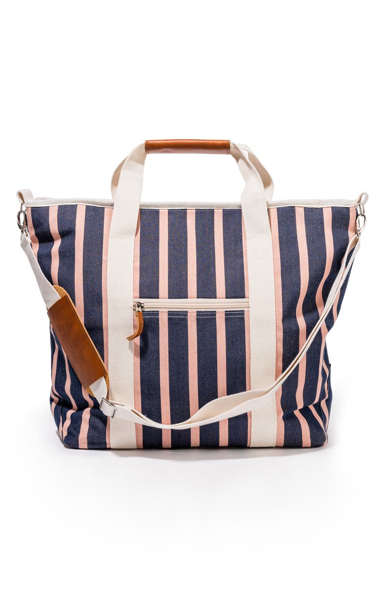 BUSINESS AND PLEASURE CO Stripe Cooler Tote Bag, Alternate, color, Monaco Navy And Pink Stripe