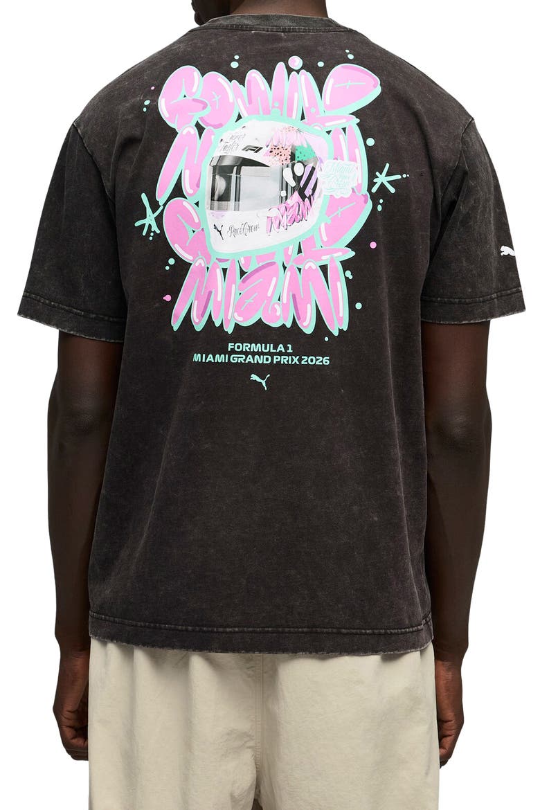 F1 Miami Go Wild Cotton Graphic T-Shirt, Alternate, color, PUMA BLACK