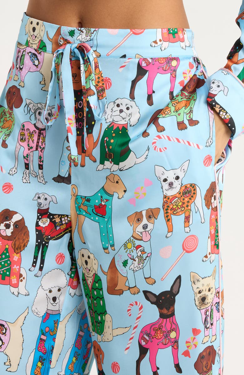 Karen Mabon Christmas Dogs Classic Pajamas, Alternate, color, Pale Blue