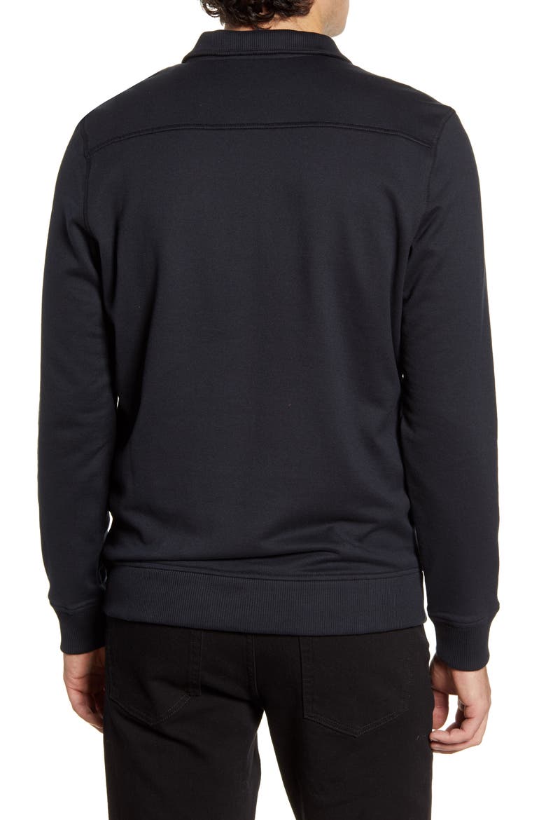 Hideaway Quarter Zip Pullover, Alternate, color, BLACK