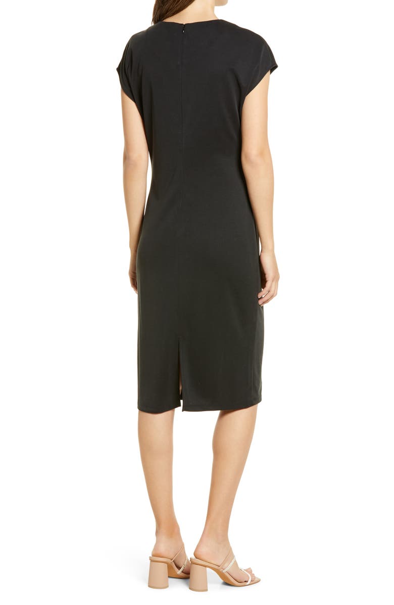 Halogen<sup>®</sup> Twist Front Knit Sheath Dress, Alternate, color,