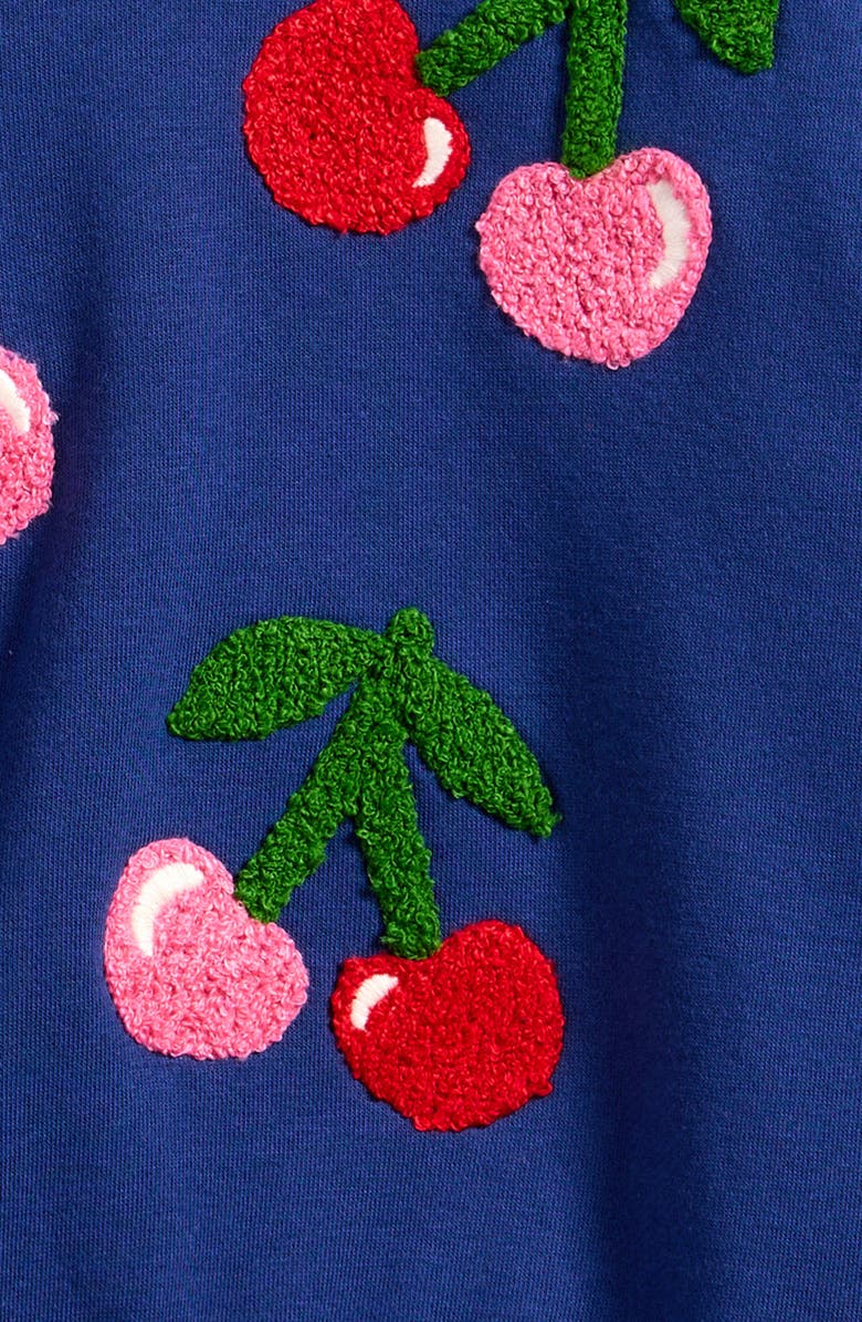 Mini Boden Kids' Cherry Appliqué Graphic Sweatshirt, Alternate, color,