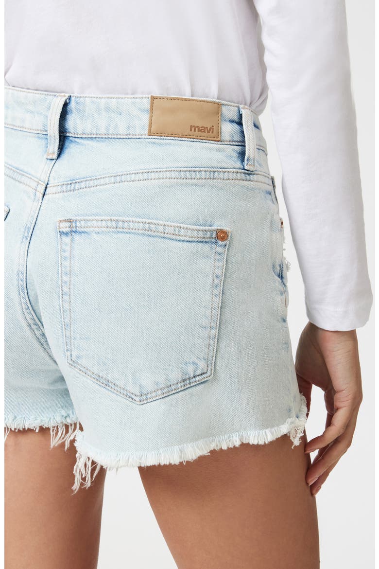 Rosie High Waist Cutoff Denim Shorts, Alternate, color, BLEACHED