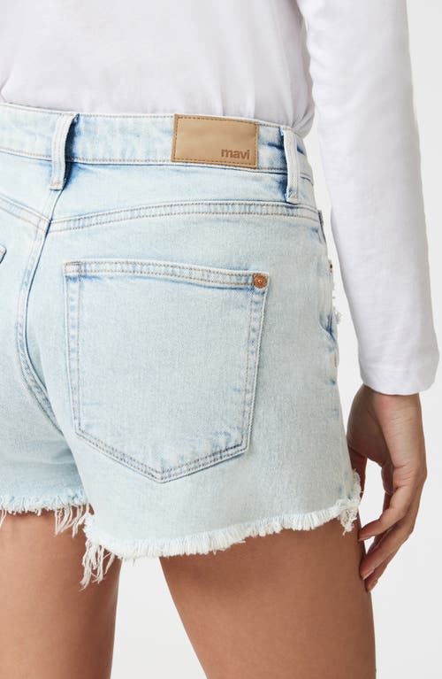 Mavi Jeans Rosie High Waist Cutoff Denim Shorts In Bleached