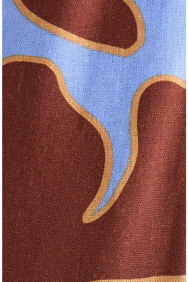 Briley Abstract Roana Midi Dress, Alternate, color, BROWN-BLUE