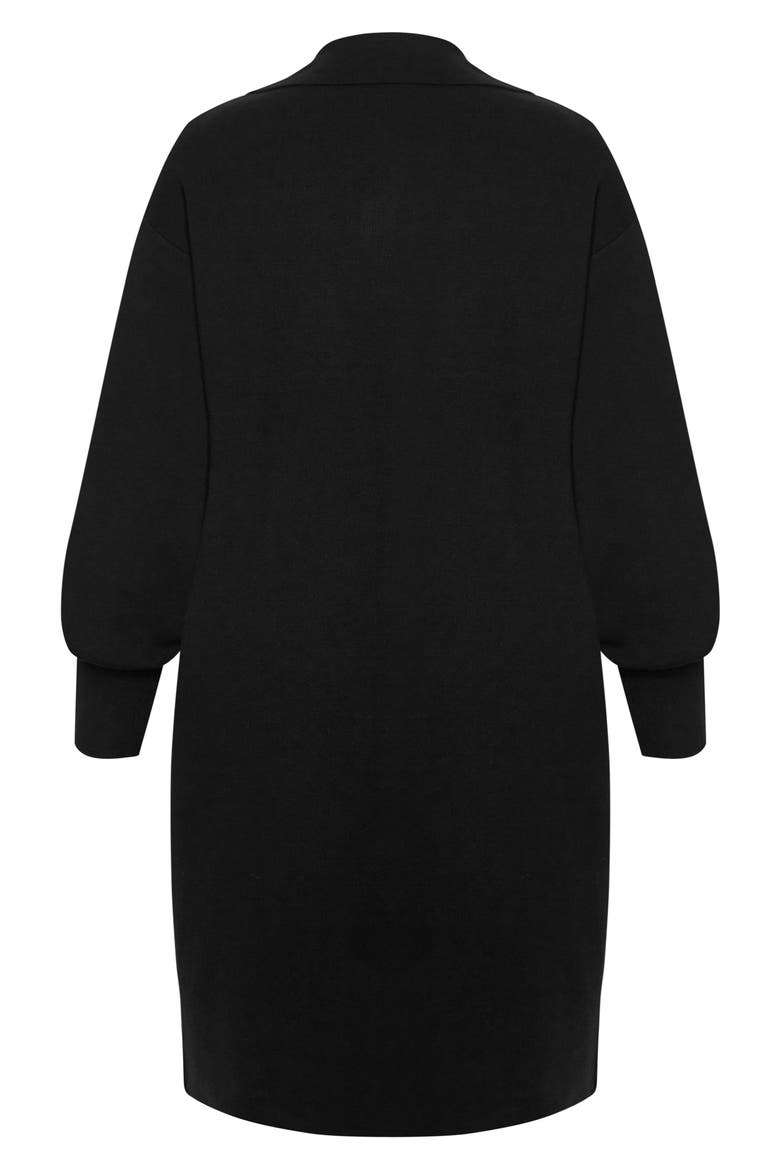 Elsie Longline Cardigan, Alternate, color, BLACK