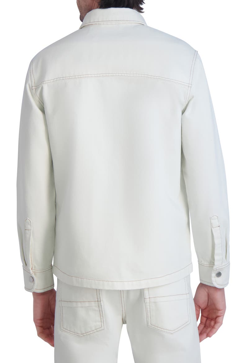 Snap-Up Denim Jacket, Alternate, color, NATURAL