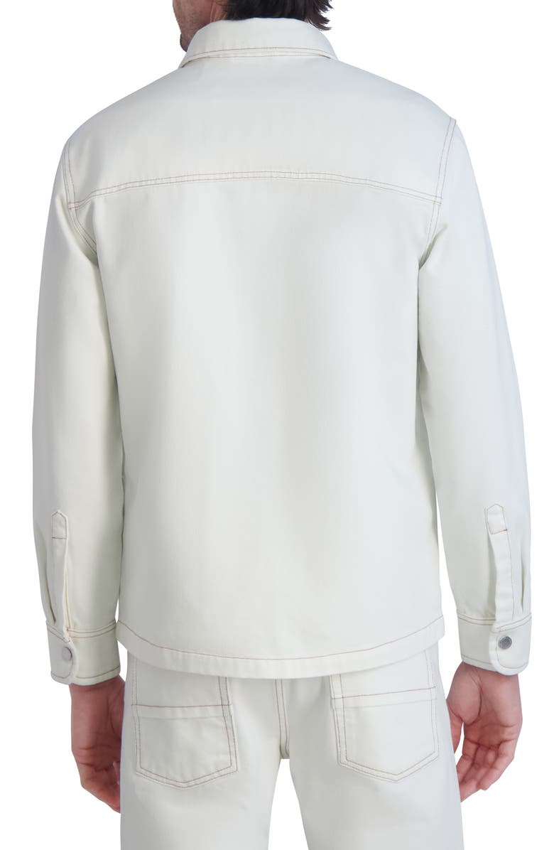 KARL LAGERFELD PARIS Snap-Up Denim Jacket, Alternate, color, 