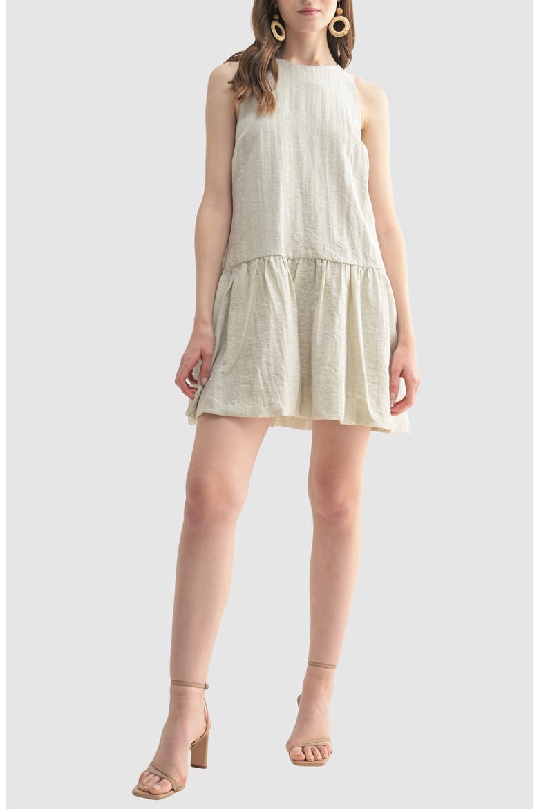 Flounce Shift Dress, Main, color, BONE