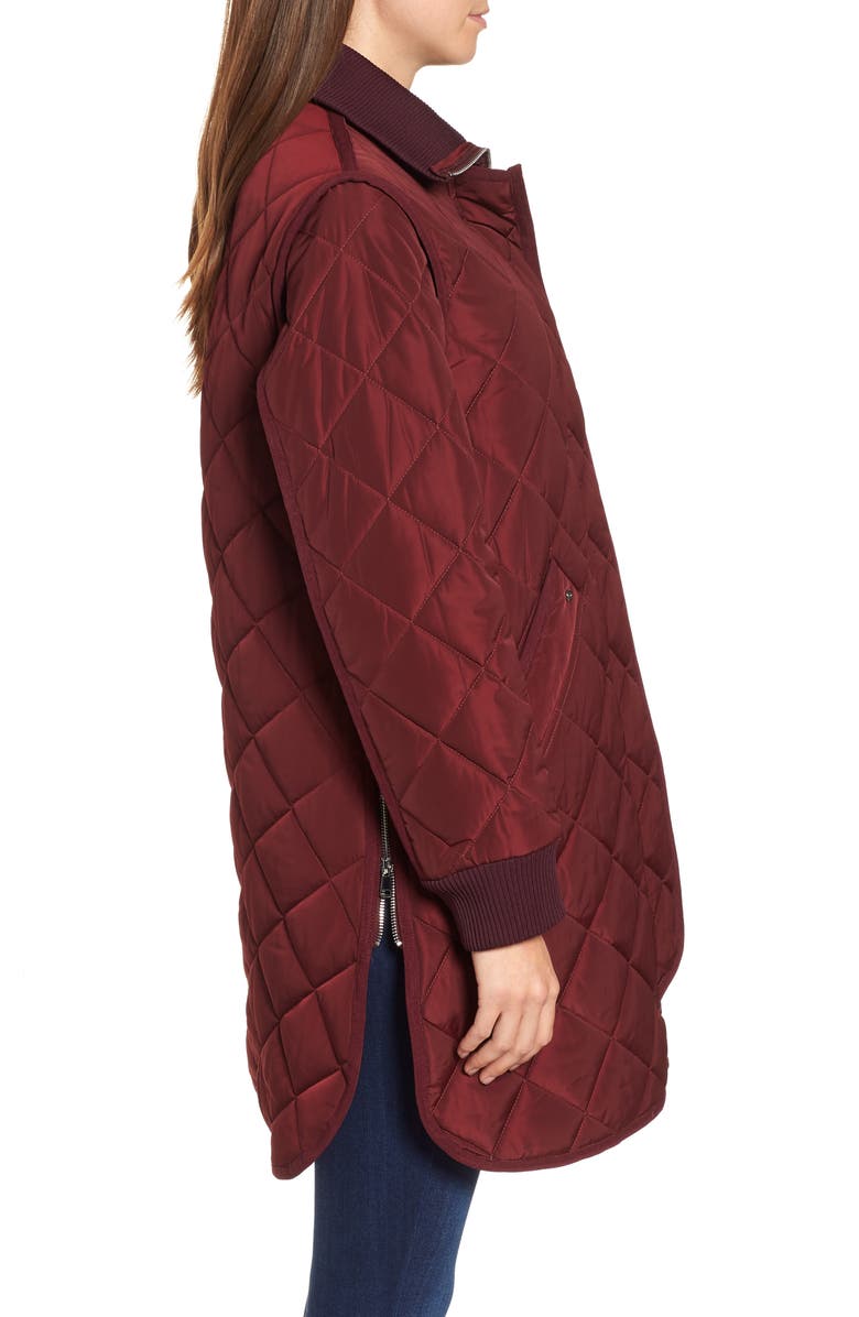 Sosken Quilted A-Line Jacket, Alternate, color, 