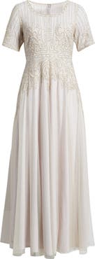 Pisarro Nights Bead Embellished Evening Gown
