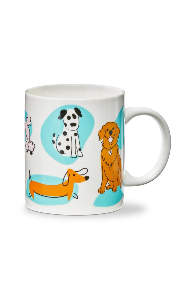 tag Dashing Dogs Bone China Mug Multi 12 oz 3.25 x 3.25 x 3.5 in, Main, color, Multicolored