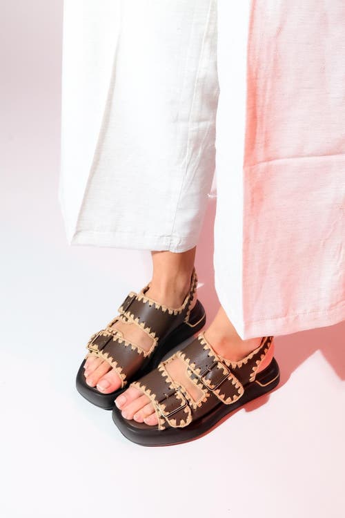 Forever & Always Shoes Douro Braided Rope Strap Leather Sandal