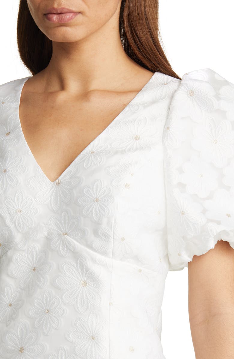 Lilly Pulitzer<sup>®</sup> Citra Floral Embroidered Puff Sleeve Sheath Dress, Alternate, color,