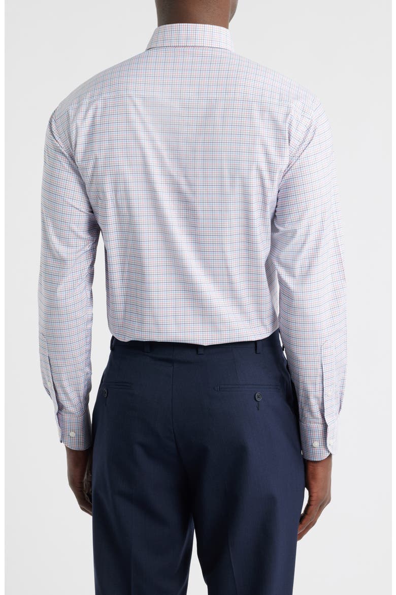 Casey Check Performance Twill Button-Down Shirt, Alternate, color, NAVY