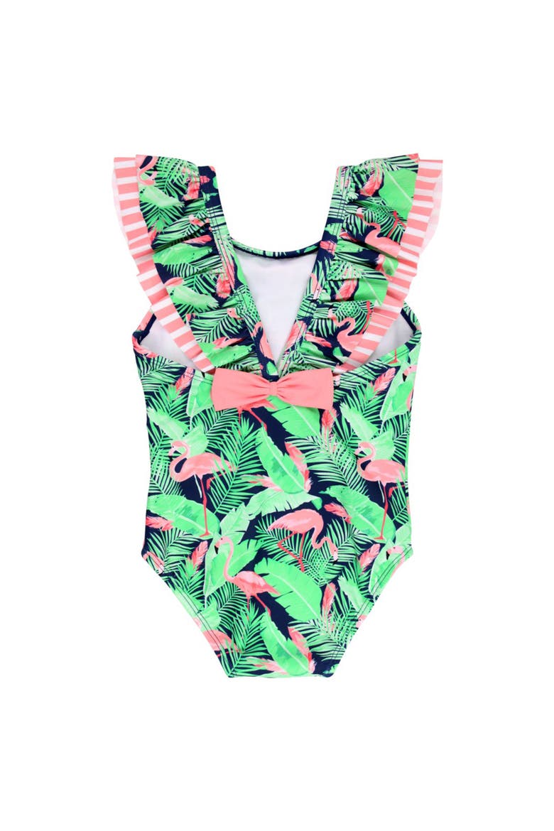 Baby Girls V-Back One Piece, Alternate, color, Flamingo Frenzy
