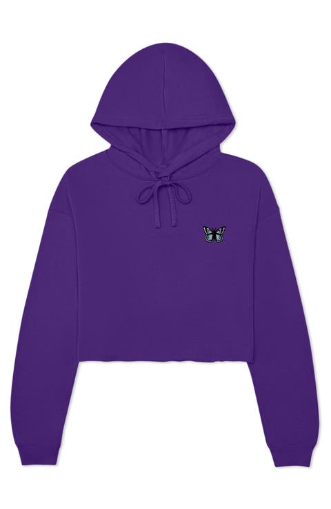 Butterfly Cropped Hoodie