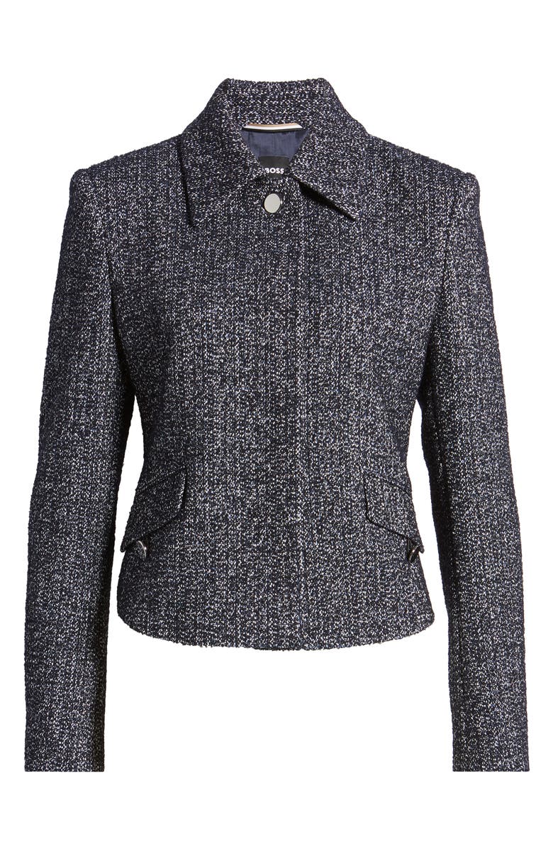 BOSS Jaxson Tweed Jacket, Alternate, color, Insignia Blue Tweed