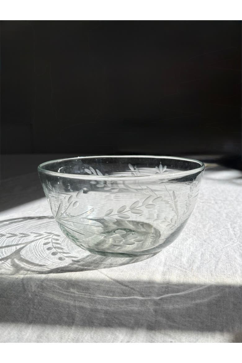 Hand-etched Serving Bowl, Alternate, color, Black