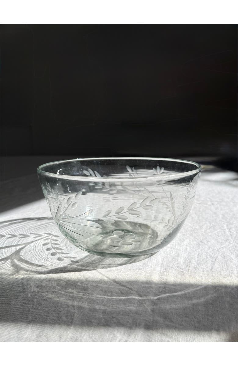 Villa Lua Home Hand-etched Serving Bowl, Alternate, color, Black