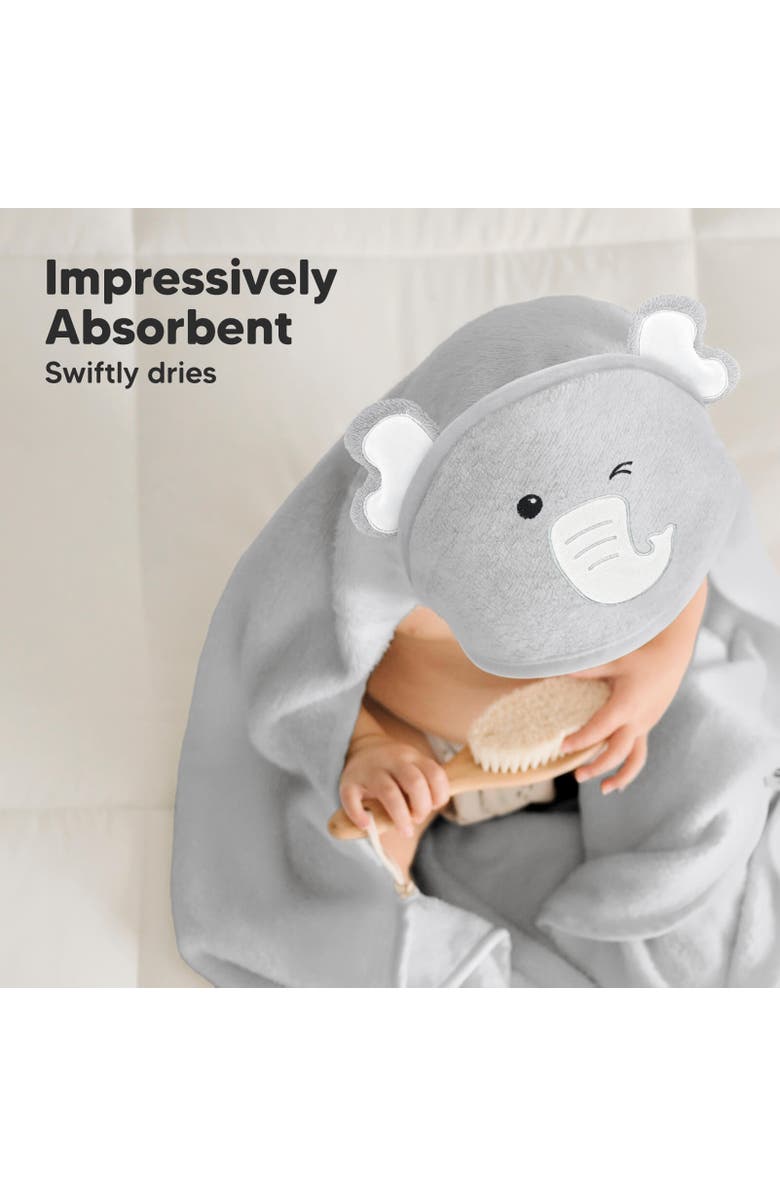 KeaBabies Cuddle Baby Hooded Towel, Alternate, color, Elephant