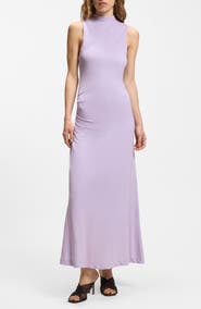 BOSS Eylai Draped A-line Midi Dress