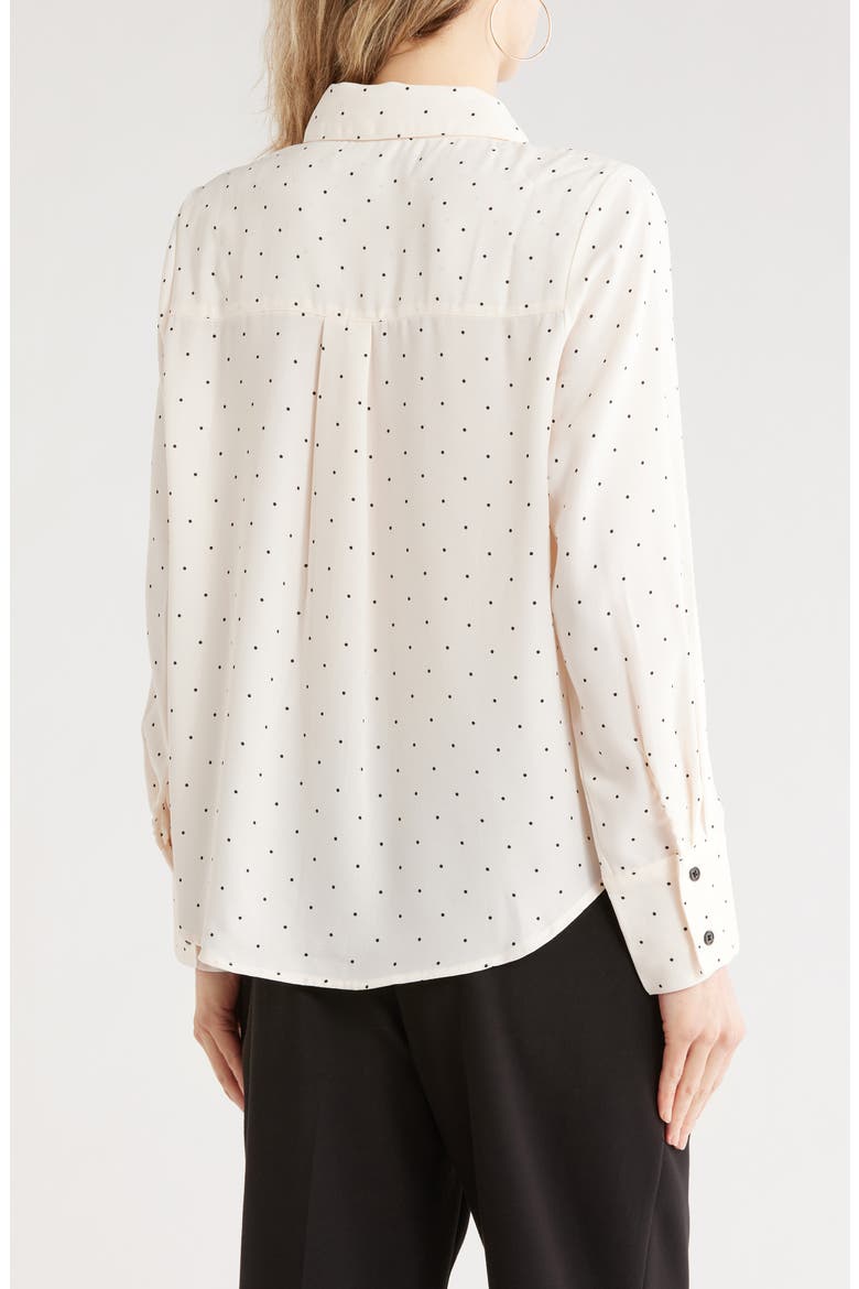 Polka Dot Button-Up Shirt, Alternate, color, CREAM W/ BLACK POLKA DOT