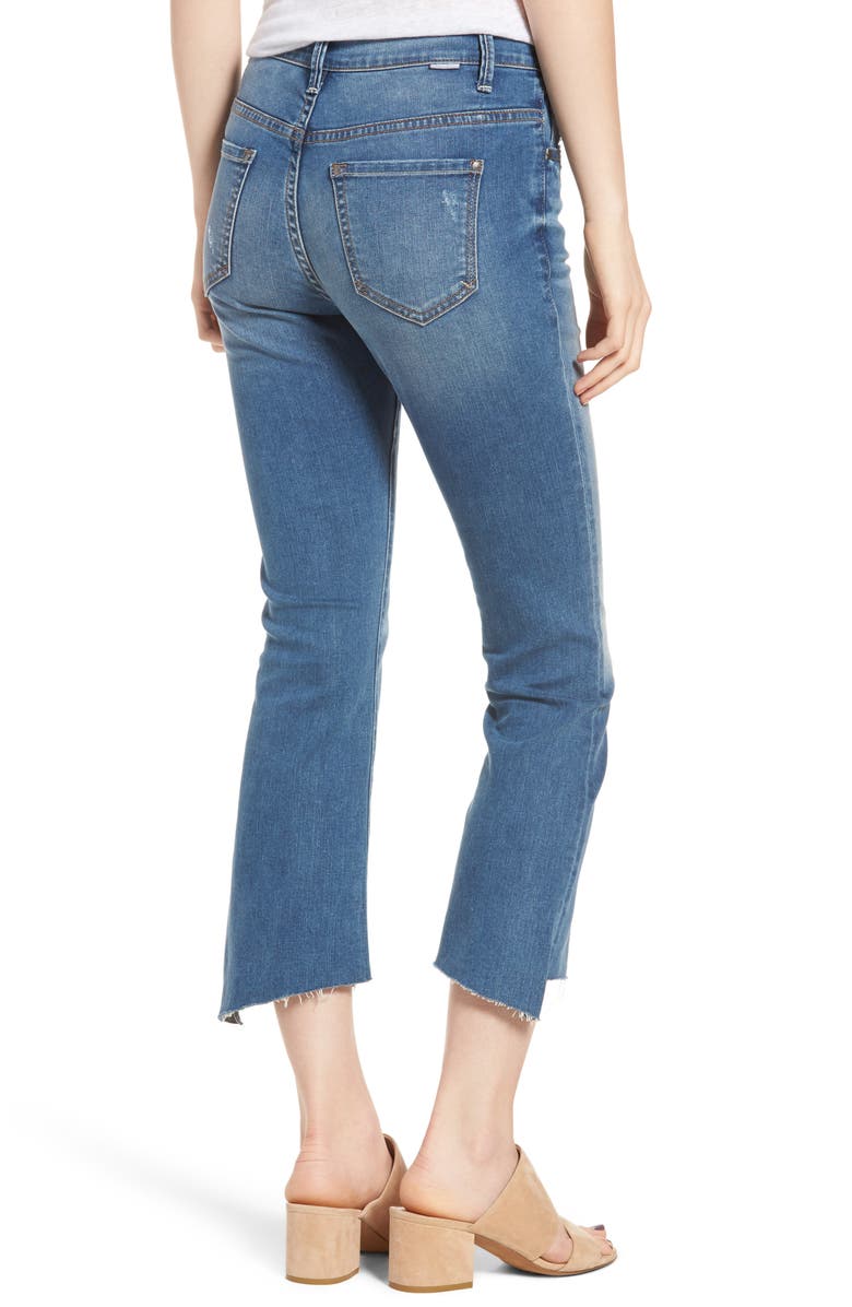 EVIDNT Girlfriend Step Hem Crop Flare Jeans, Alternate, color, 